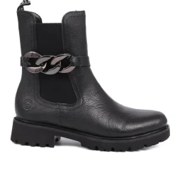 Low Heeled Chelsea Boots - Black