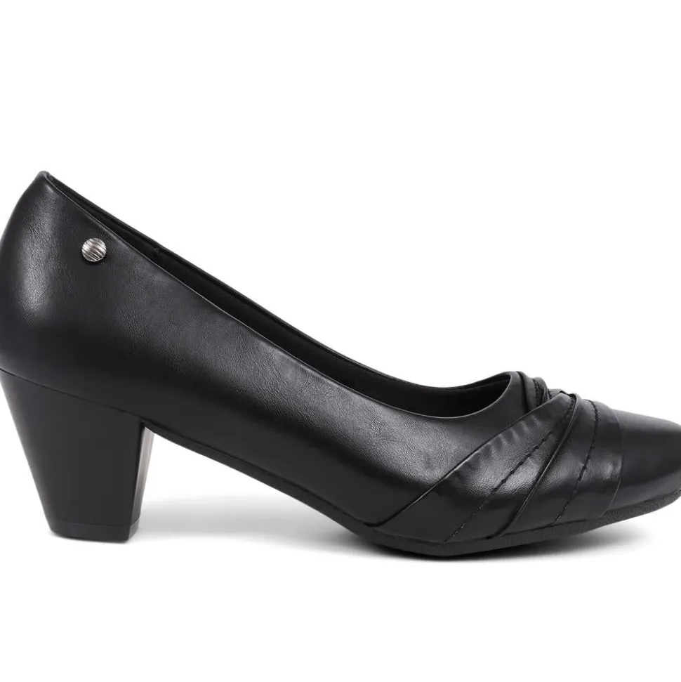 Low-Heeled Court Shoes - Black