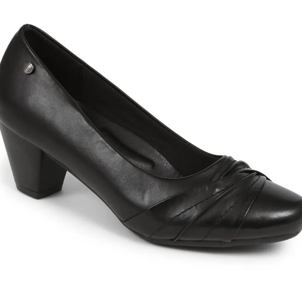 Low-Heeled Court Shoes - Black