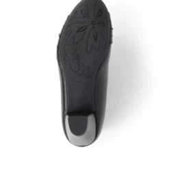 Low-Heeled Court Shoes - Black