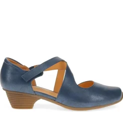 Low-Heeled Court Shoes - Navy