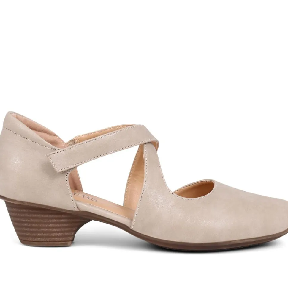 Low-Heeled Court Shoes - Taupe
