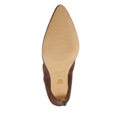 Luisa Leather Stiletto Heel Boots - Burgundy Suede