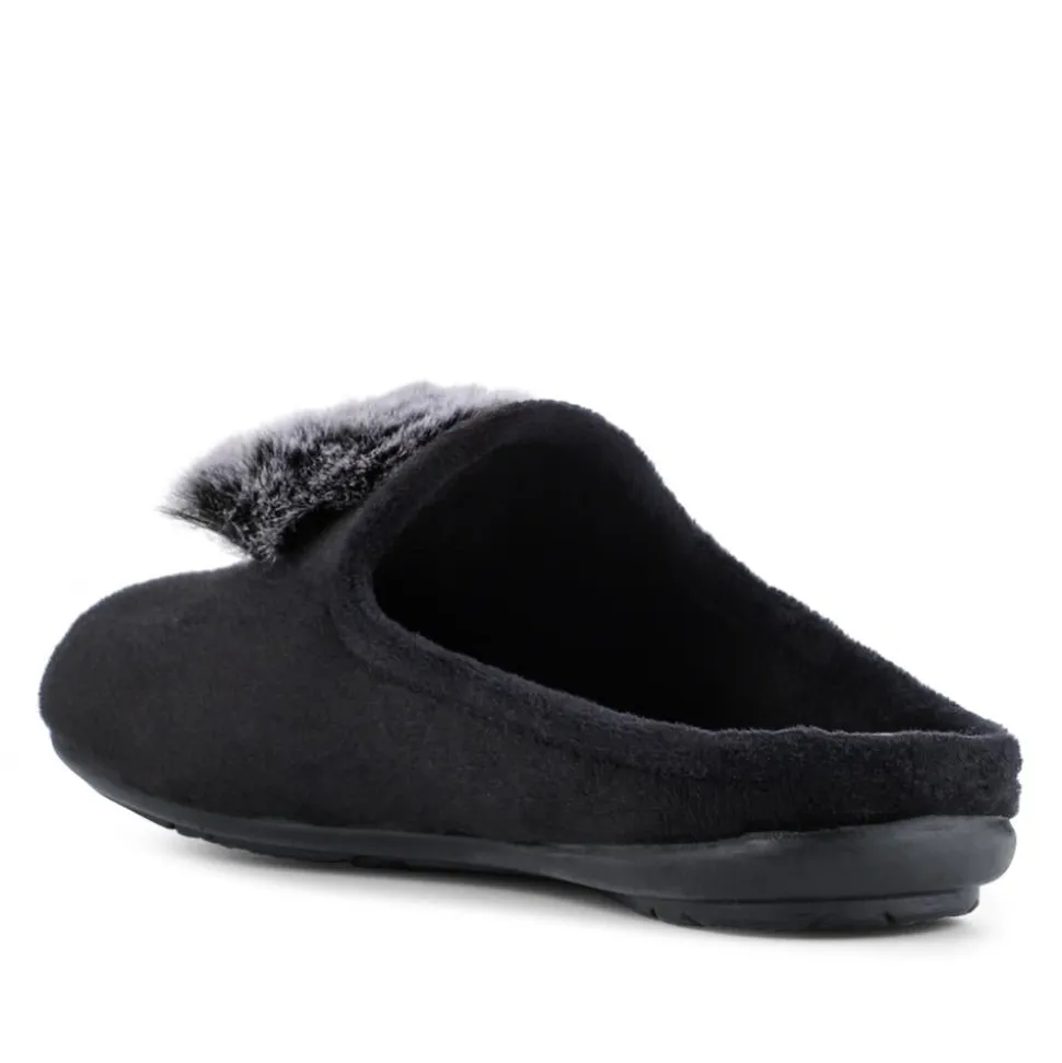 Luxury PomPom Slippers - Black