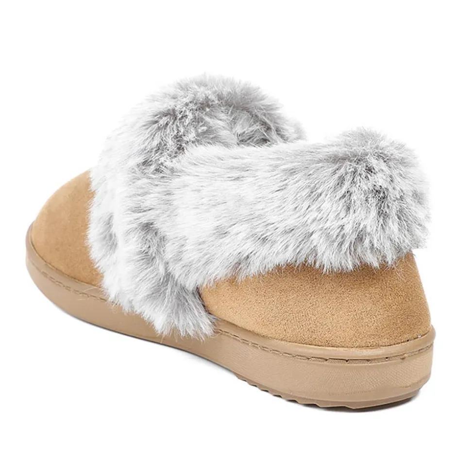 Luxury Velour Cushioned Slippers - Chestnut