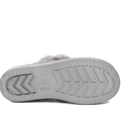 Luxury Velour Cushioned Slippers - Grey
