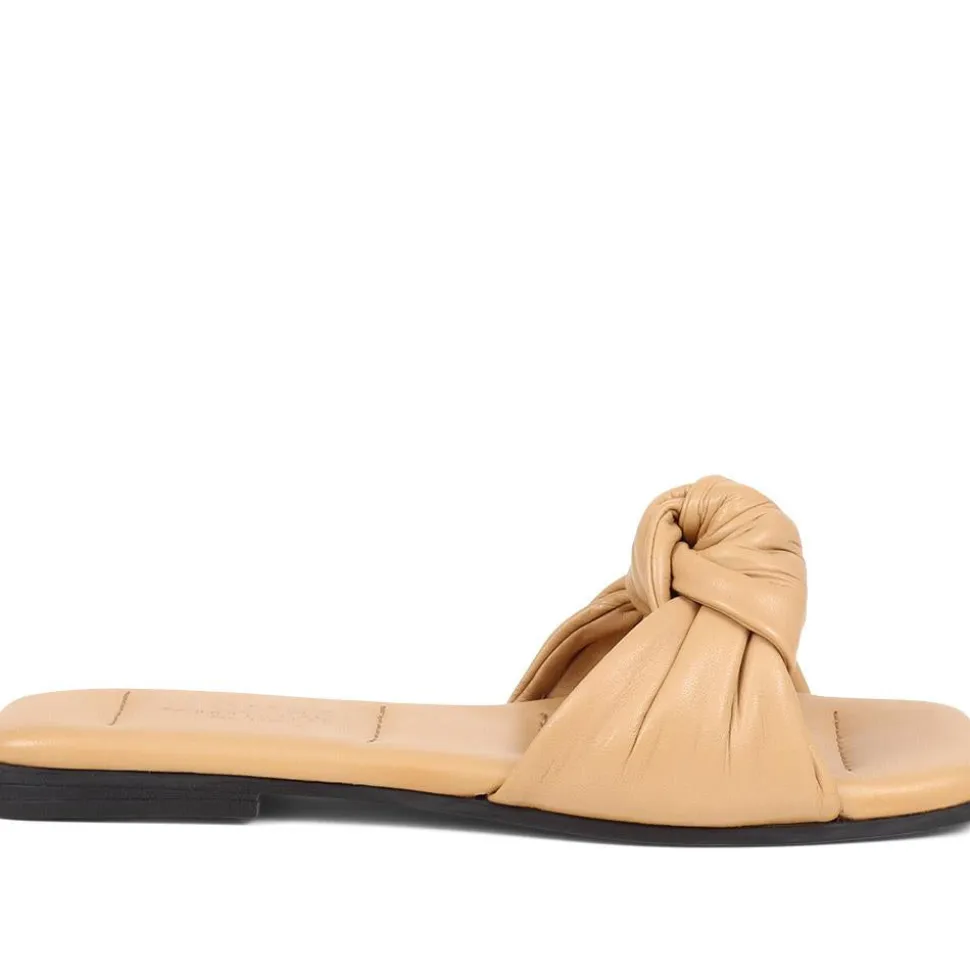 Madelena Slip-On Mules - Tan
