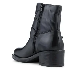 Madonna Chunky Leather Ankle Boots - Black