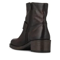 Madonna Chunky Leather Ankle Boots - Dark Brown