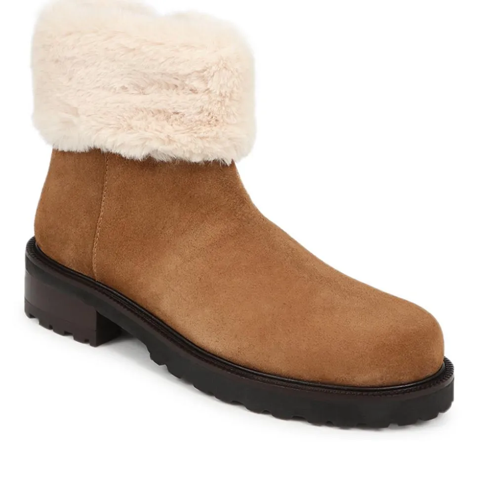 Manda Leather Ankle Boots - Tan