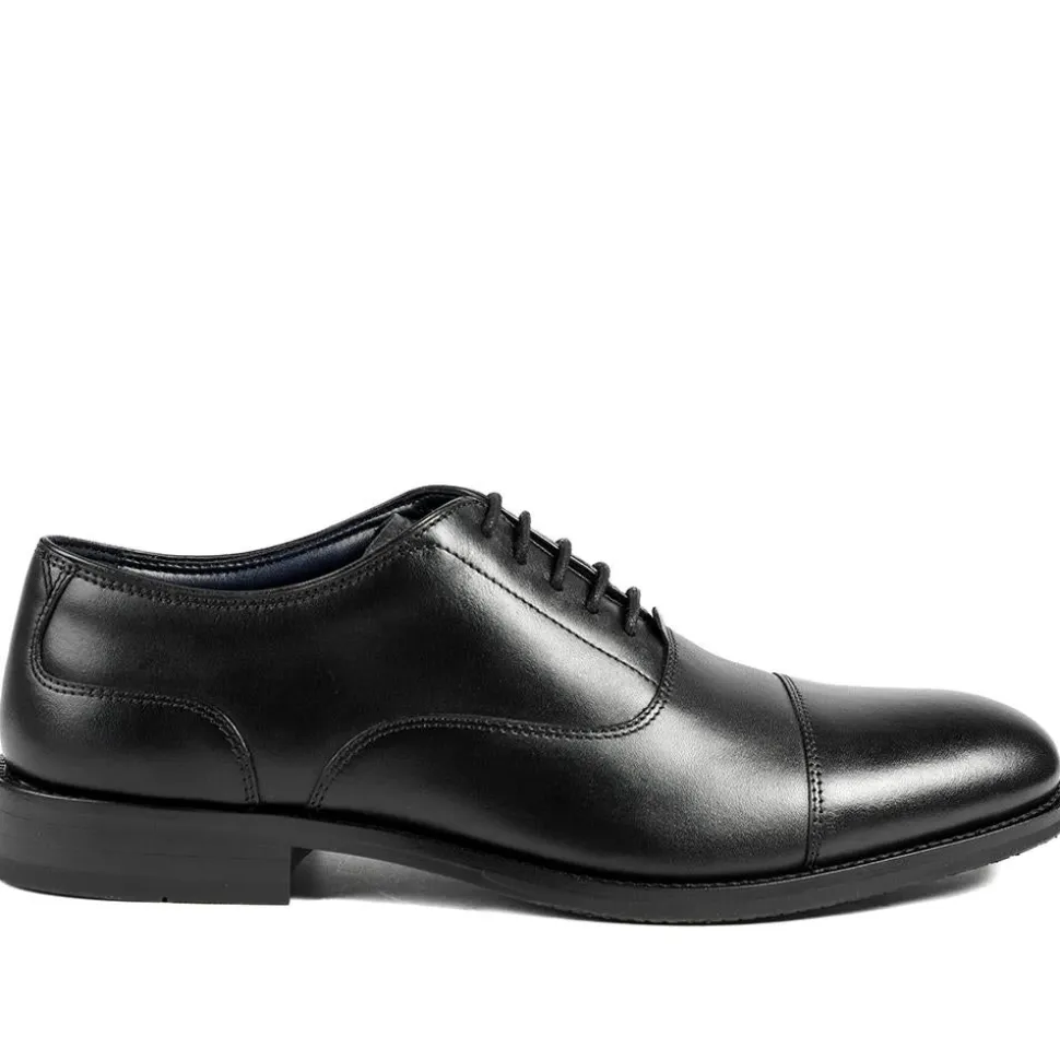 Mannix Leather Oxford Shoes - Black Leather