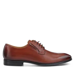 Manson Wide Fit Wax-Finished Leather Oxfords - Cognac
