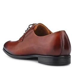 Manson Wide Fit Wax-Finished Leather Oxfords - Cognac