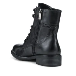 Margarita Leather Lace-Up Ankle Boots - Black