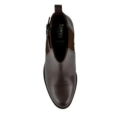 Marya Cuban Heel Leather Ankle Boots - Brown