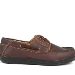 Maximus Extra Wide Leather Boat Shoes - Brown