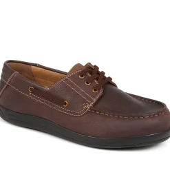 Maximus Extra Wide Leather Boat Shoes - Brown