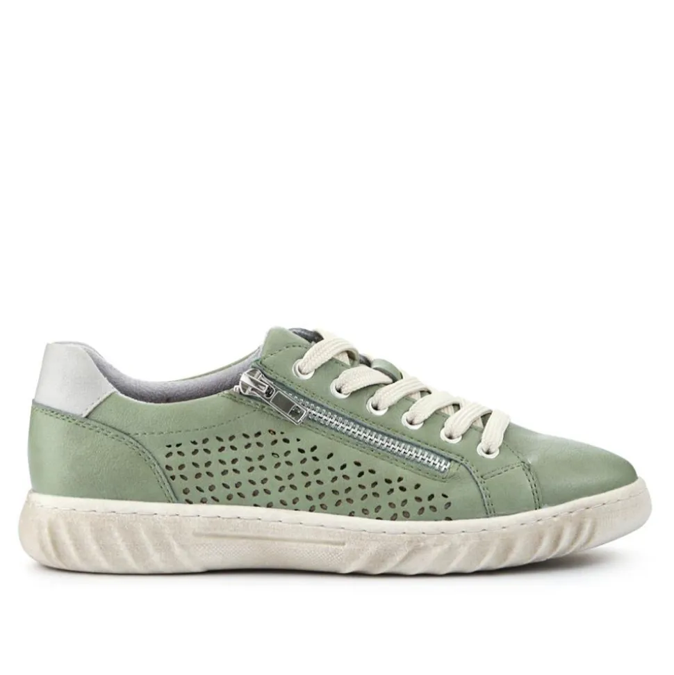 Memory Foam Dual-Fastening Trainers - Sage