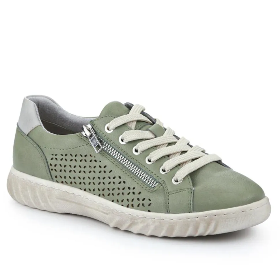 Memory Foam Dual-Fastening Trainers - Sage