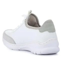Memory Foam Lace-Up Trainers - White Multi
