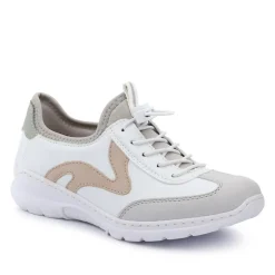 Memory Foam Lace-Up Trainers - White Multi