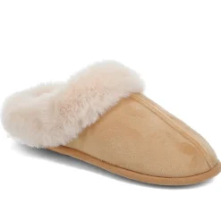 Memory Foam Mule Slippers - Chestnut