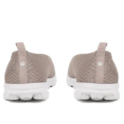 Memory Foam Slip On Shoes - Taupe