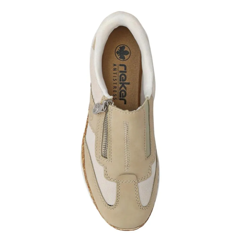 Memory Foam Slip-On Trainers - Beige