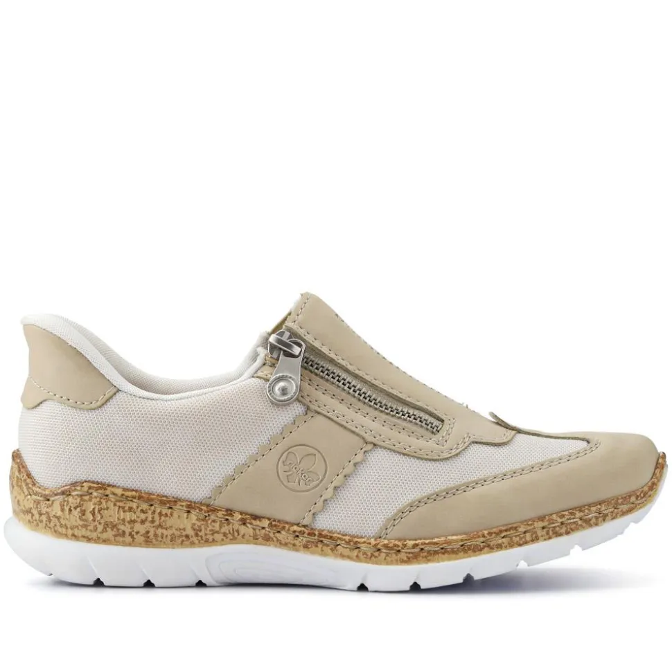 Memory Foam Slip-On Trainers - Beige