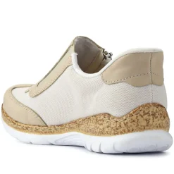 Memory Foam Slip-On Trainers - Beige