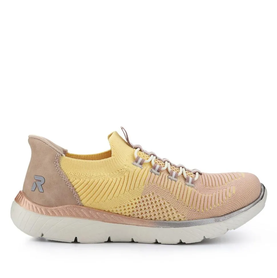Memory Foam Slip-On Trainers - Yellow
