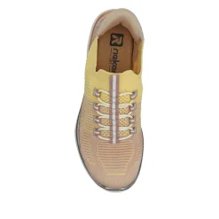 Memory Foam Slip-On Trainers - Yellow