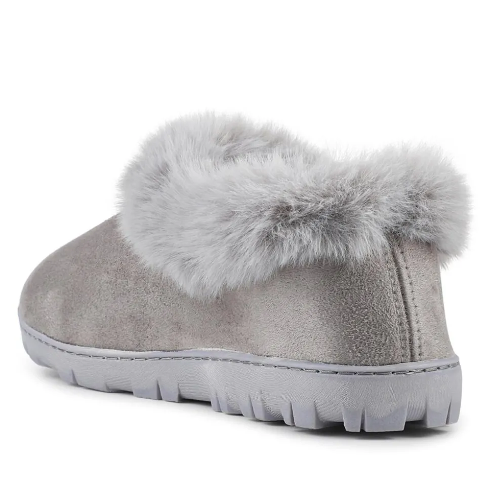 Memory Foam Slippers - Grey