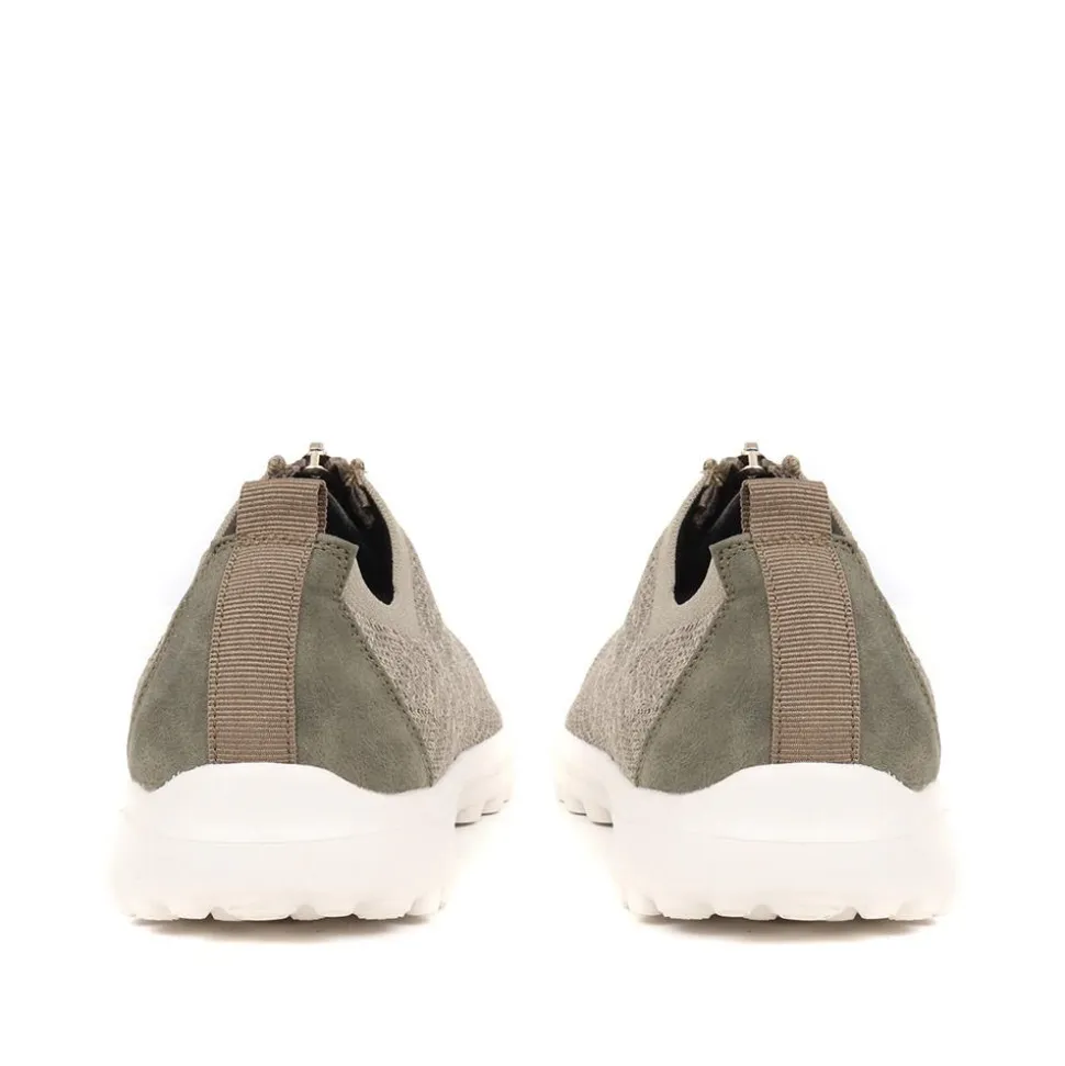 Memory Foam Trainers - Khaki