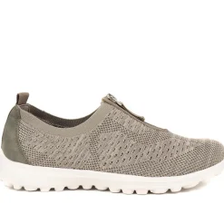 Memory Foam Trainers - Khaki