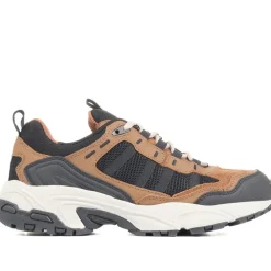 Men's Leather Lace-Up Walking Shoes - Brown