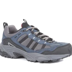 Men's Leather Lace-Up Walking Shoes - Navy