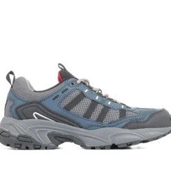 Men's Leather Lace-Up Walking Shoes - Navy