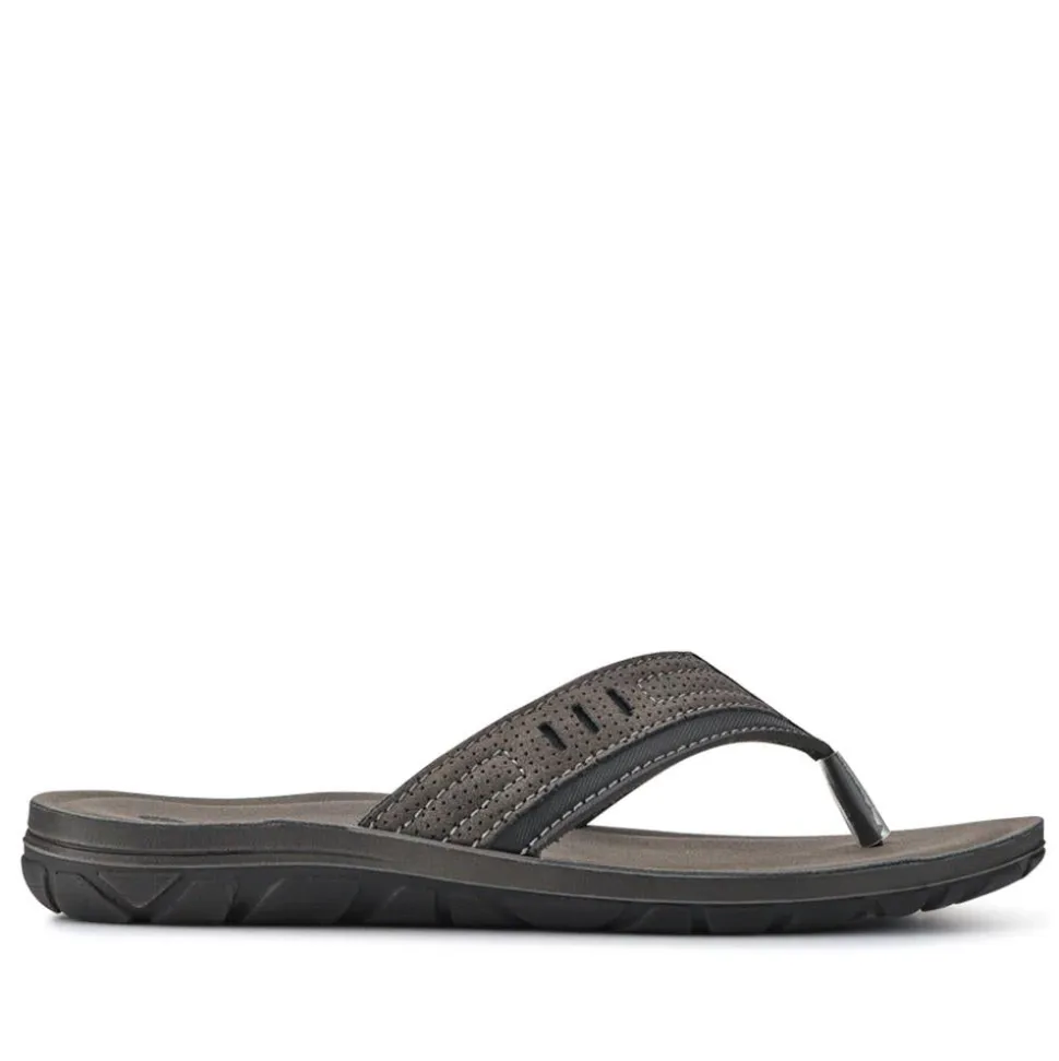 Men's Slip-On Toe Post Sandals - Grey
