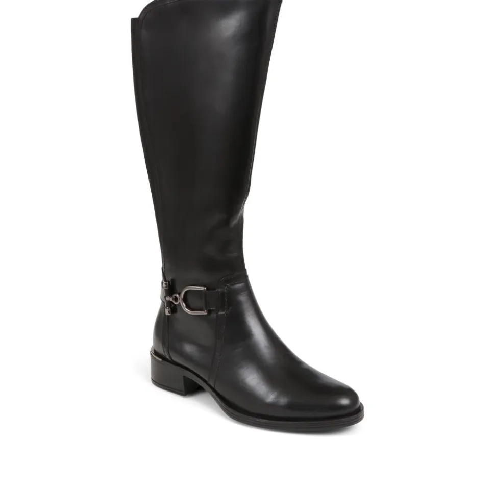 Metal-Detailed Long Boots - Black