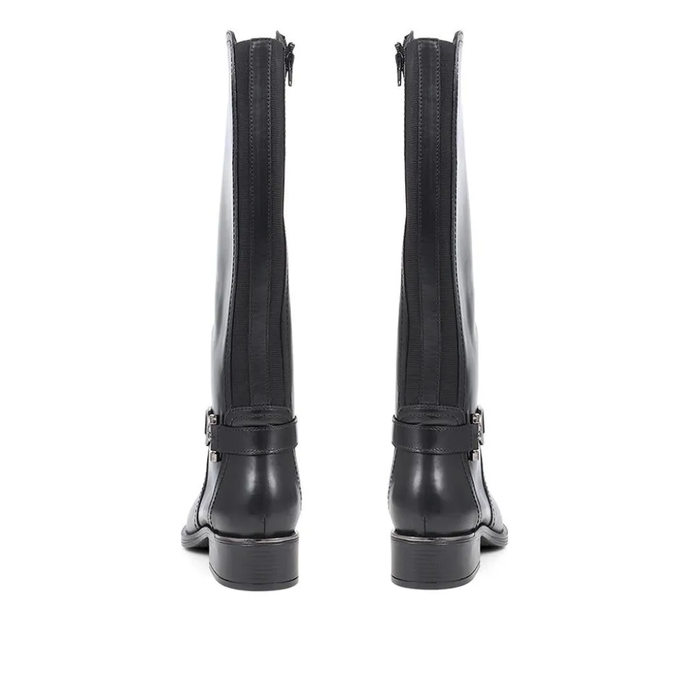 Metal-Detailed Long Boots - Black