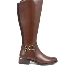 Metal-Detailed Long Boots - Tan
