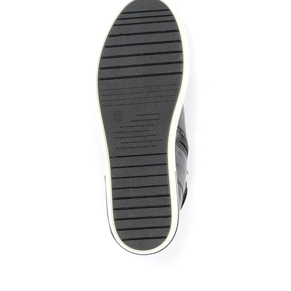 Metallic High Top Trainers - Black