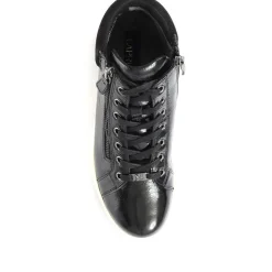 Metallic High Top Trainers - Black