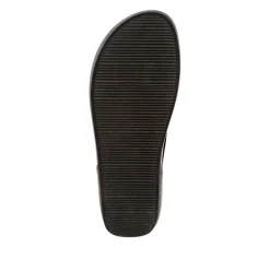 Metallic Toe Post Sandals - Black Croc