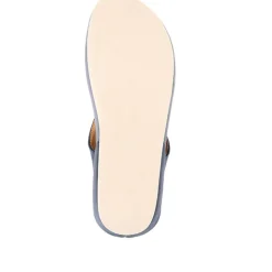 Metallic Toe Post Sandals - Navy