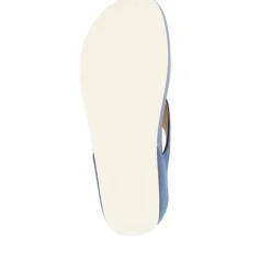 Metallic Toe Post Sandals - Navy