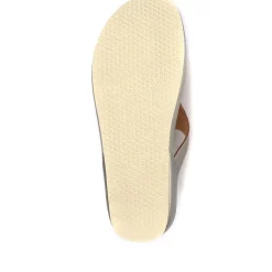 Metallic Toe Post Sandals - Pewter