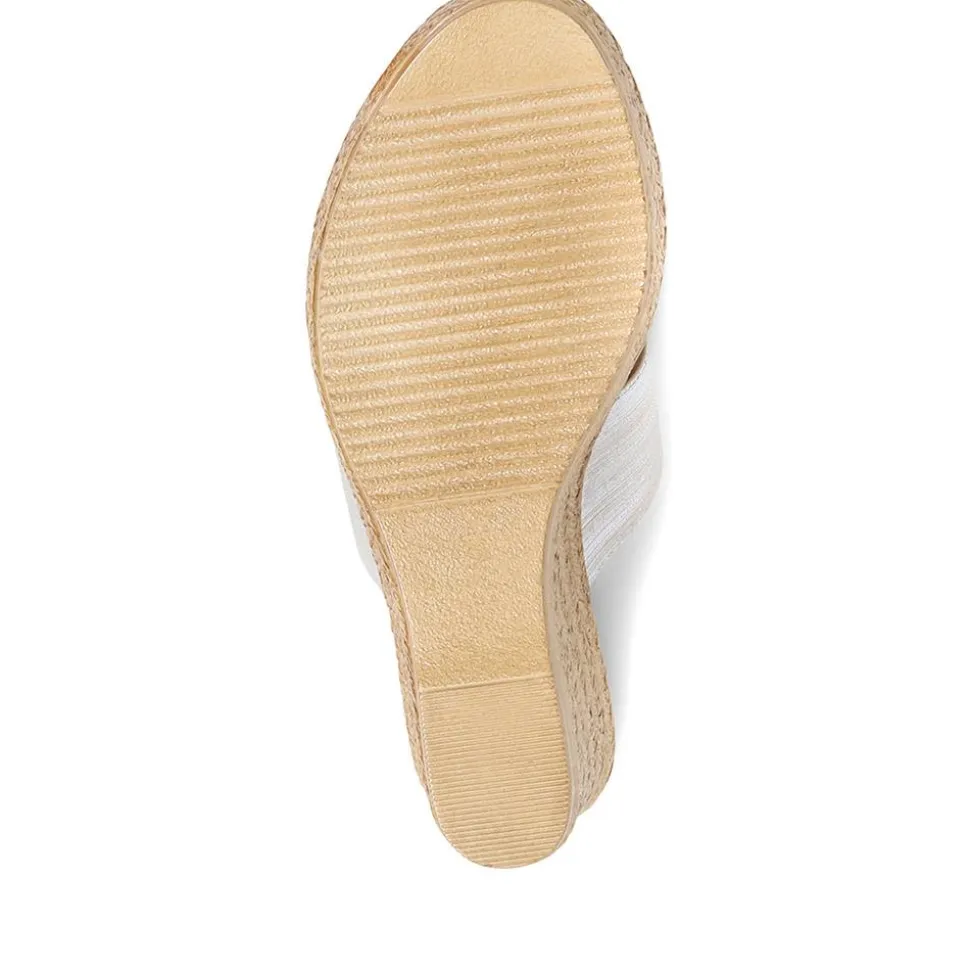 Metallic Wedge Espadrilles - Gold