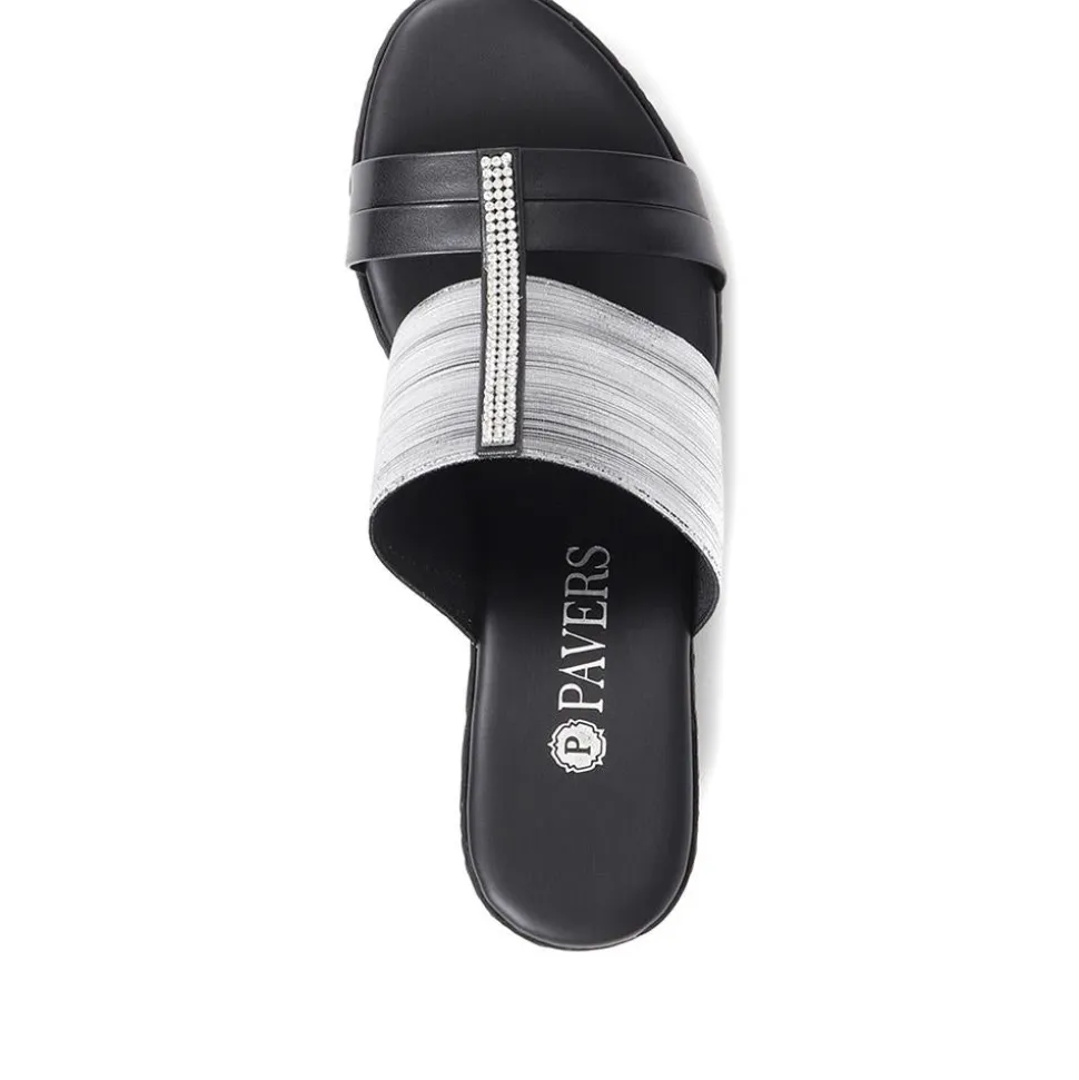Metallic Wedge Espadrilles - Pewter
